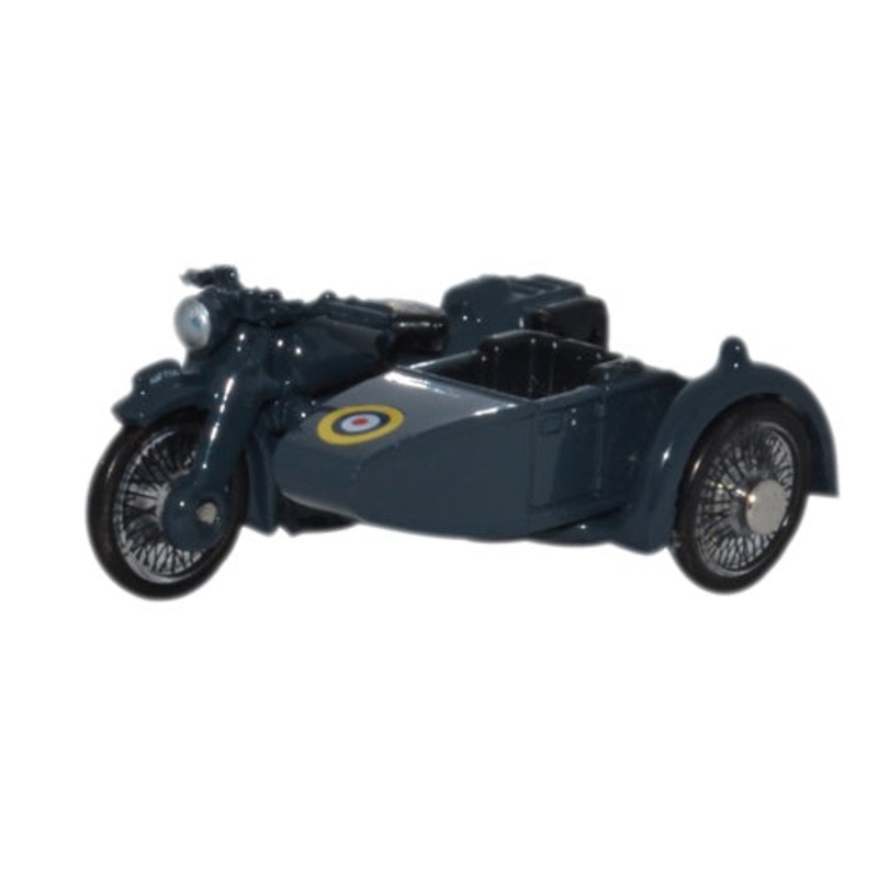 Motorbike and Sidecar RAF Blue