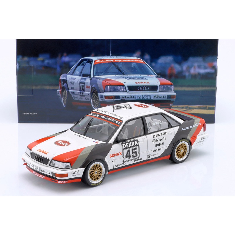 Werk83 1990 Audi V8 Quattro Team Schmidt Motorport Technik No 45 DTM White 1:18