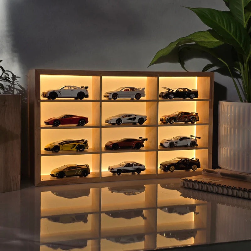 Wooden Case for Storage|With Light|Without Light