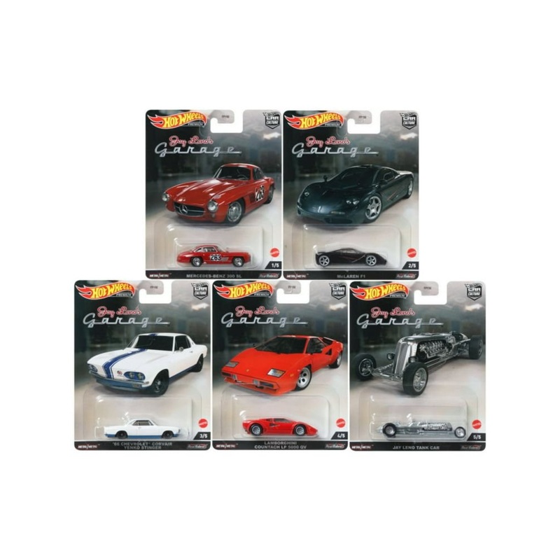 EXCLUSIVE Hotwheels Jay Lenos Garagr Set Of 5
