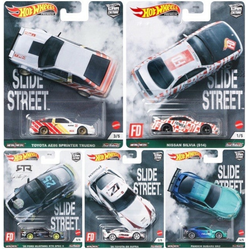 Hot Wheels 2021 Car Culture Slide Street (Set of 5) CASE E