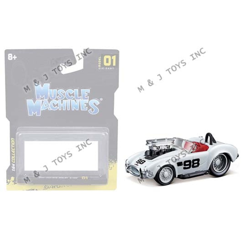 Muscle Machines 1:64 Ford 1964 Shelby Cobra White #98 **Damaged Cards***