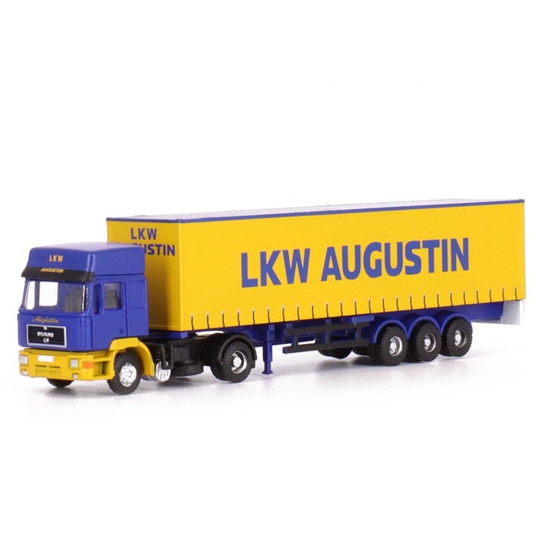 Truck MAN F90 curtainsider semitrailer truck Augustin
