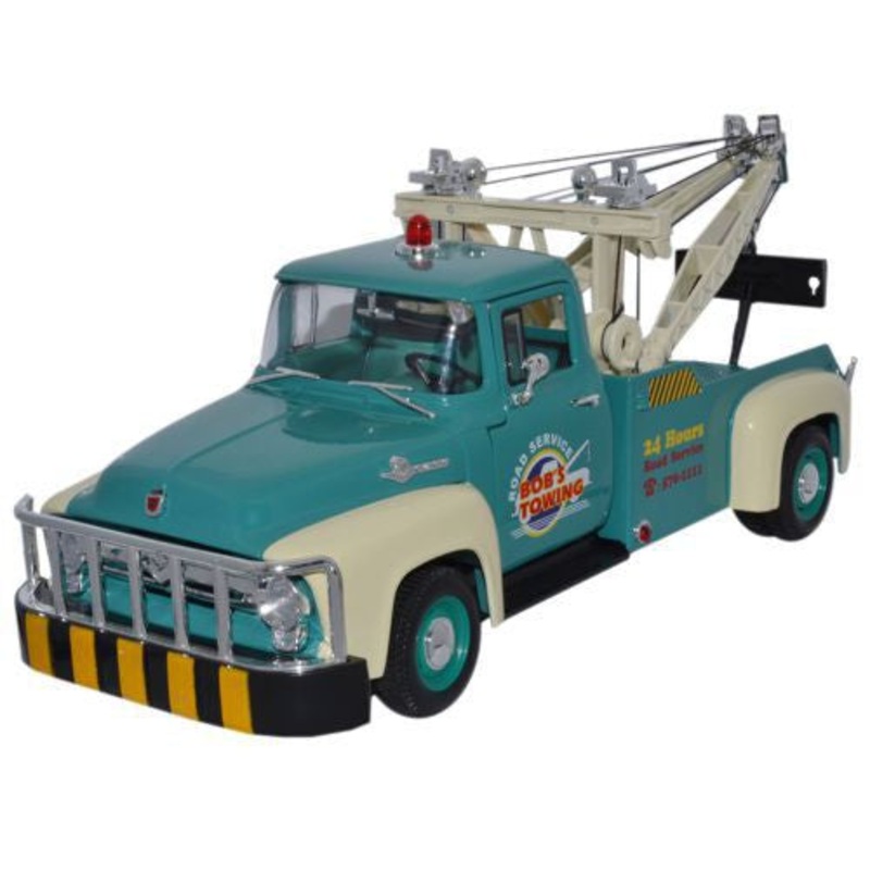 Welly Ford F100 Tow Truck Green - 1:18 Scale