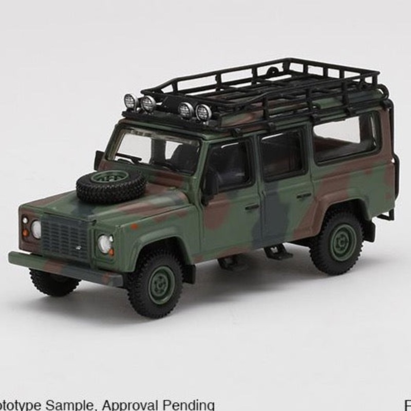 Mini GT 1:64 Hong Kong Exclusive Land Rover Defender 110 Military Camouflage (in Box  Packaging)