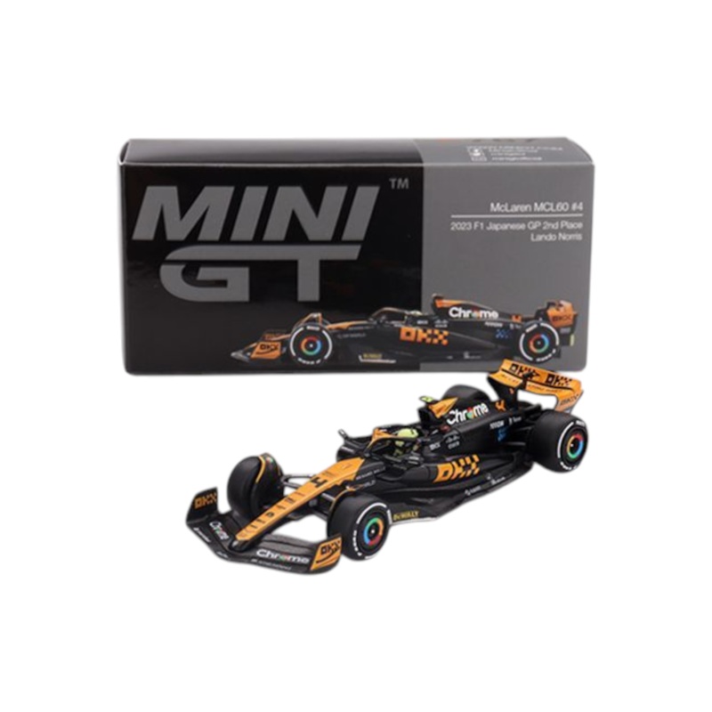 Mini GT Mclaren MCL60 #4 (2023 F1 Japanese GP 2nd Place Lando Norris) Code - 767 1:64 Scale