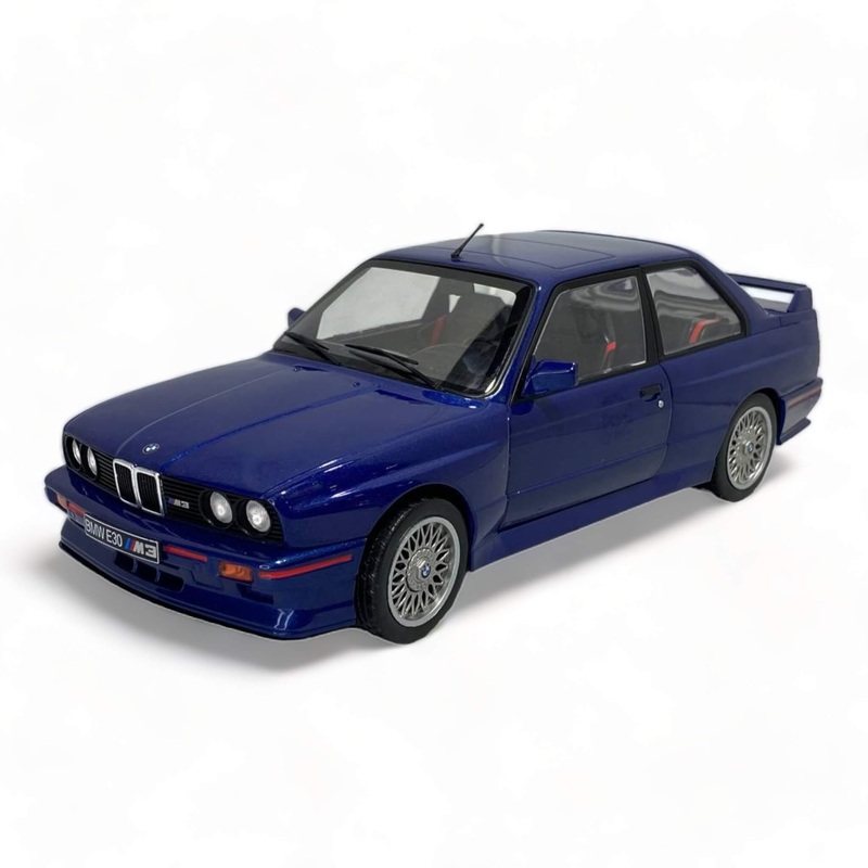 1/18 Diecast BMW M3 E30 Blue Blue Solido Scale Model Car