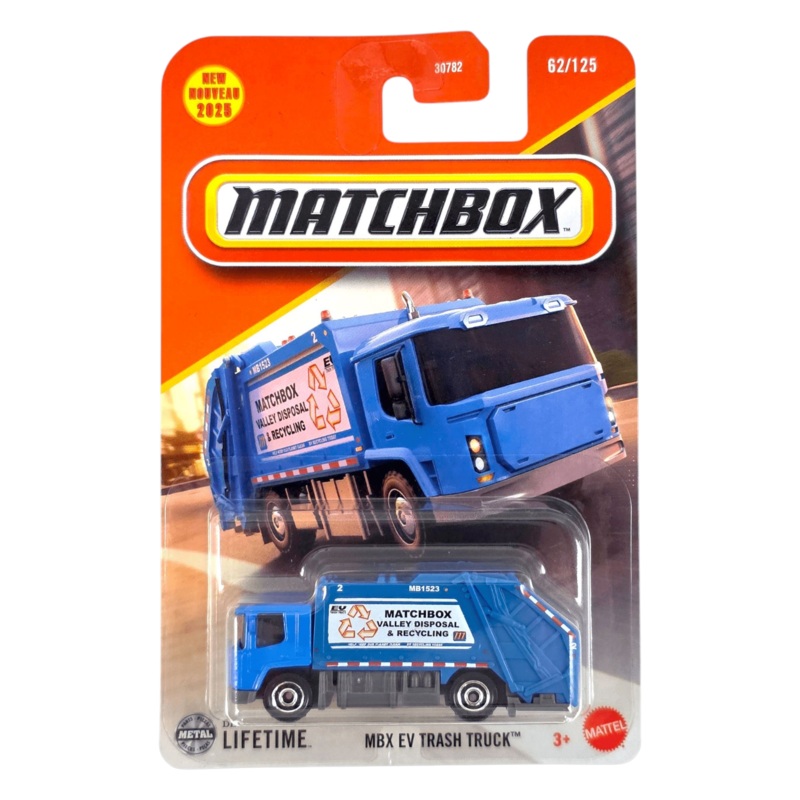 Matchbox MBX EV Trash Truck Imported Mainline 1:64 Scale