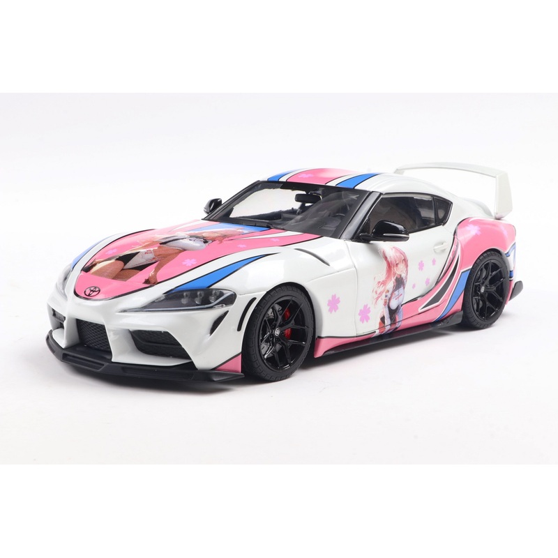 Solido 2024 Toyota GR Supra A90 Itasha White and Pink 1:18