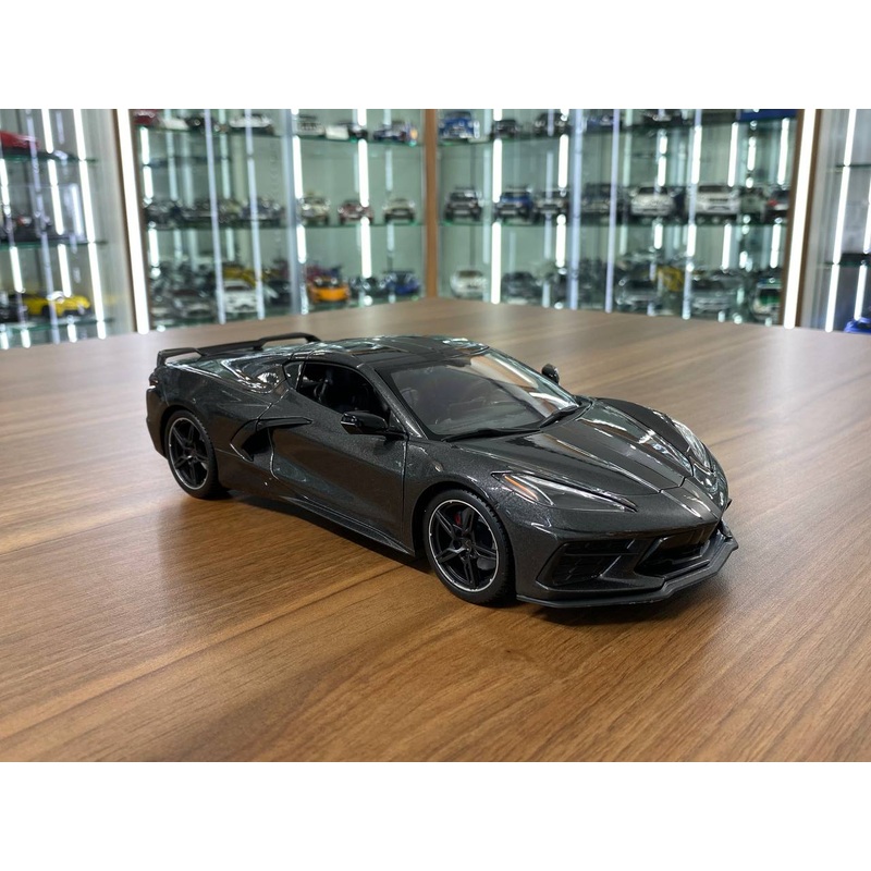 1/18 Diecast Maisto Chevrolet Corvette Stingray Coupe 2020 Grey