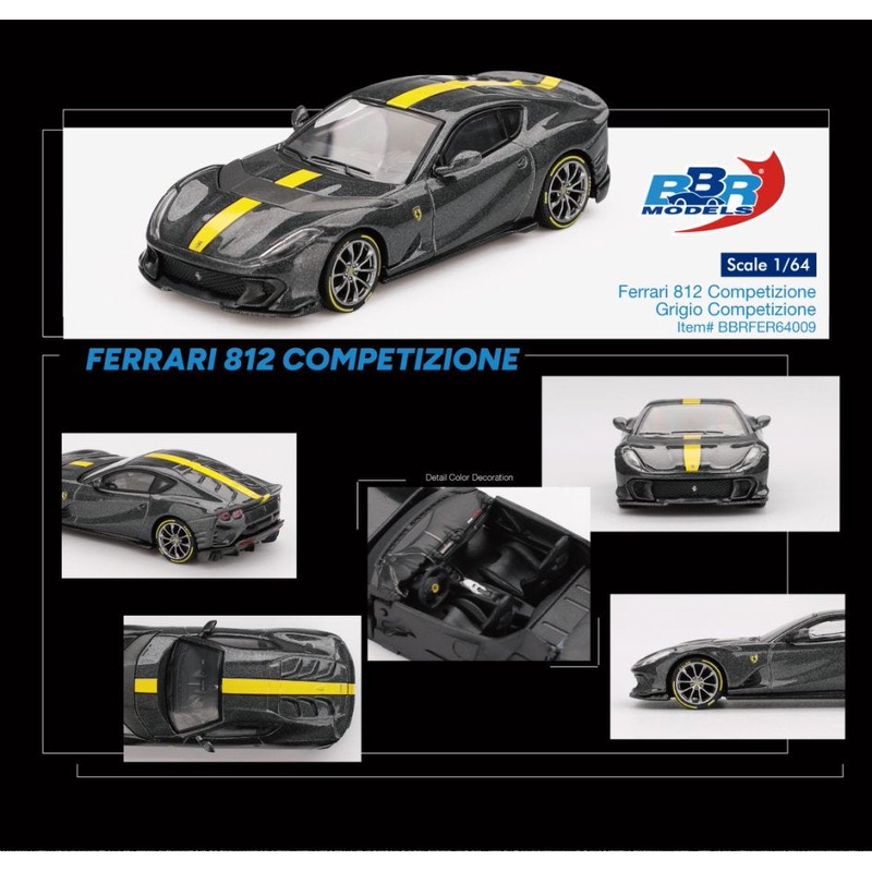[ETA:  Dec 2025 ] BBR Models 1/64 Ferrari 812 Competizione Grigio Competizione