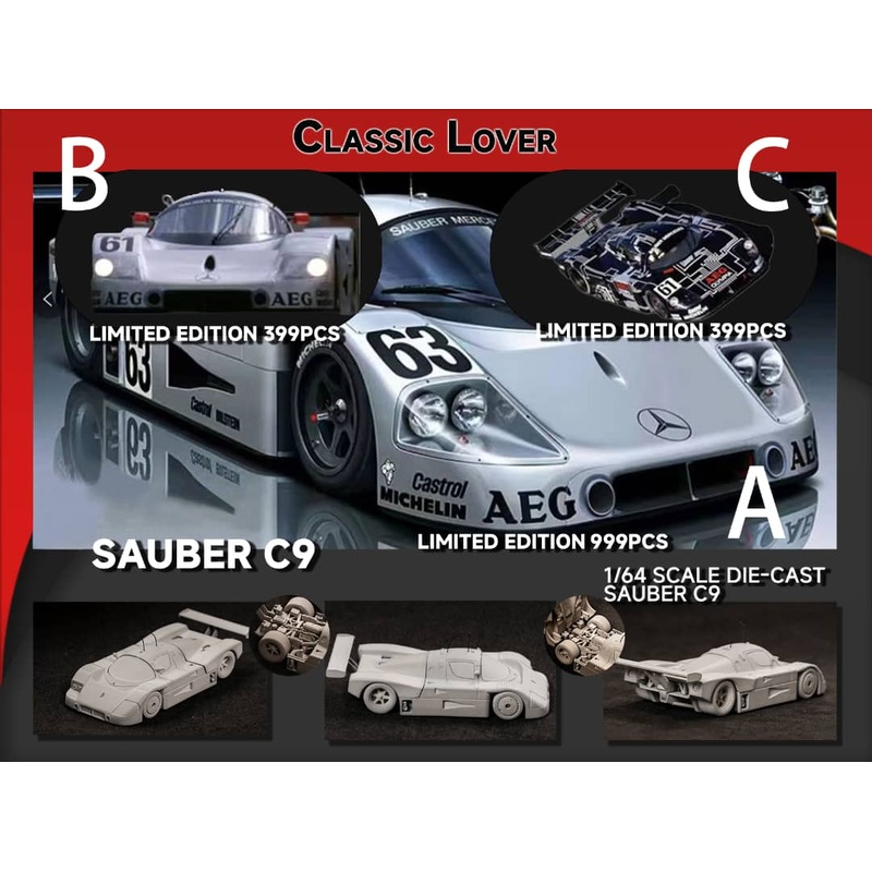 [ETA:  Jan 2026 ] Classic Lover 1/64 Sauber C9 1989
