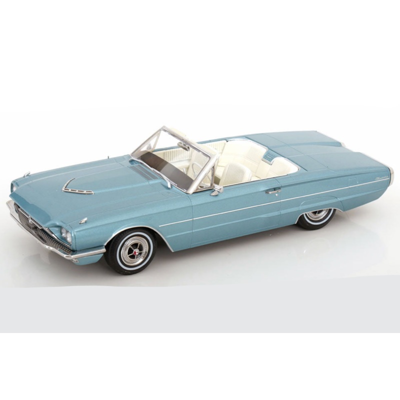 KK Scale 1966 Ford Thunderbird Convertible Thelma & Louise Light Blue Metallic 1:18