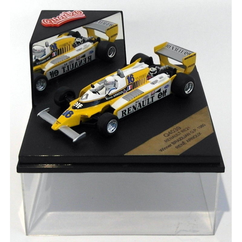 Quartzo 1/43 Scale Q4039 - Renault RE21 F1 - Brazilian GP 1980 - 1st #16 Arnoux
