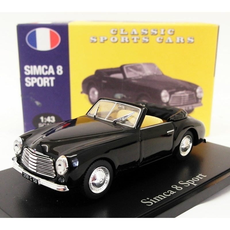 Atlas Editions 1/43 Scale Diecast 4 656 124 - Simca 8 Sport - Black