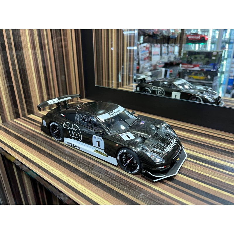 AutoArt Nissan GT-R GT500 Stealth - 1/18 Diecast Model, All Opening - Black Carbon