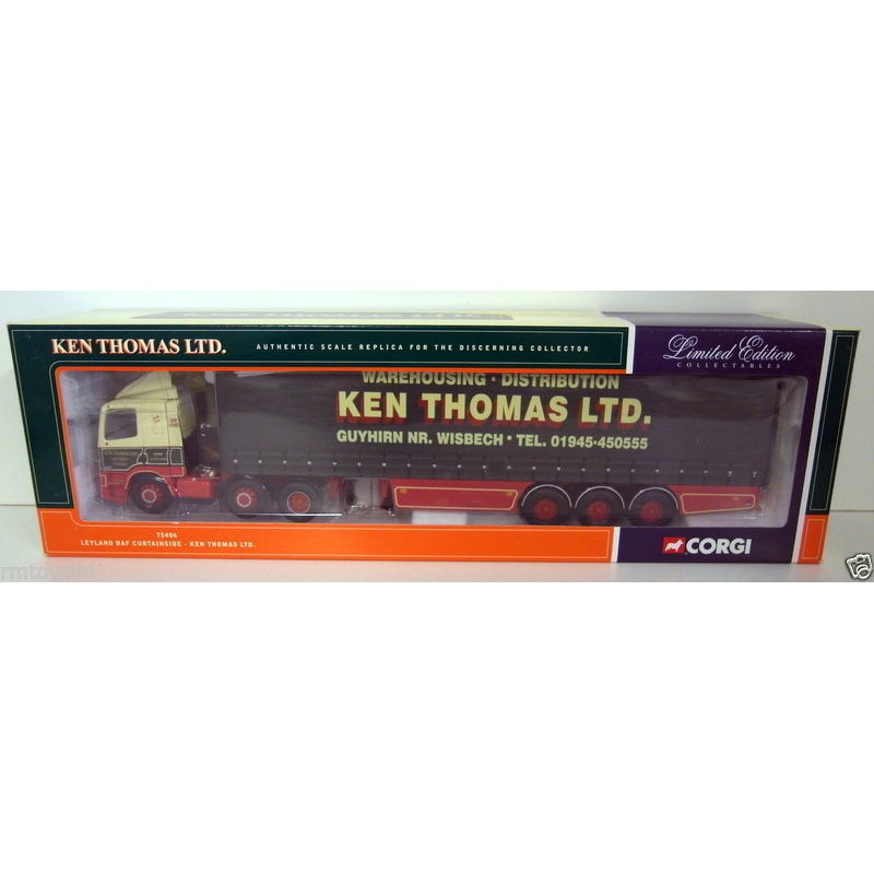 CORGI 1/50 - 75406 LEYLAND DAF CURTAINSIDE - KEN THOMAS