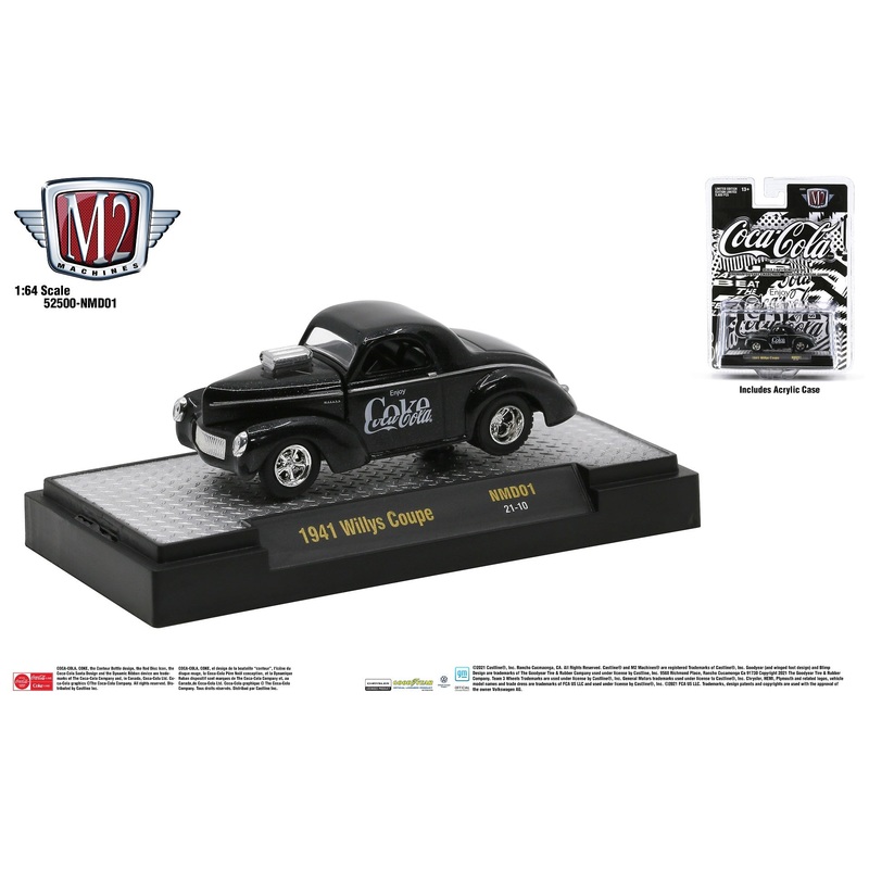 M2 Machines 1:64 1941 Willys Coupe Coca-Cola (COCA-COLA RELEASE NMD01)