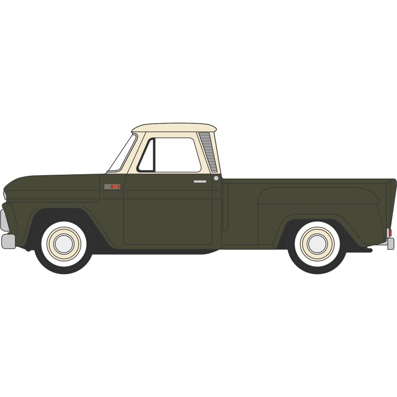 1965 Chevrolet Stepside Pickup  Dark Green/Ivory 1:87