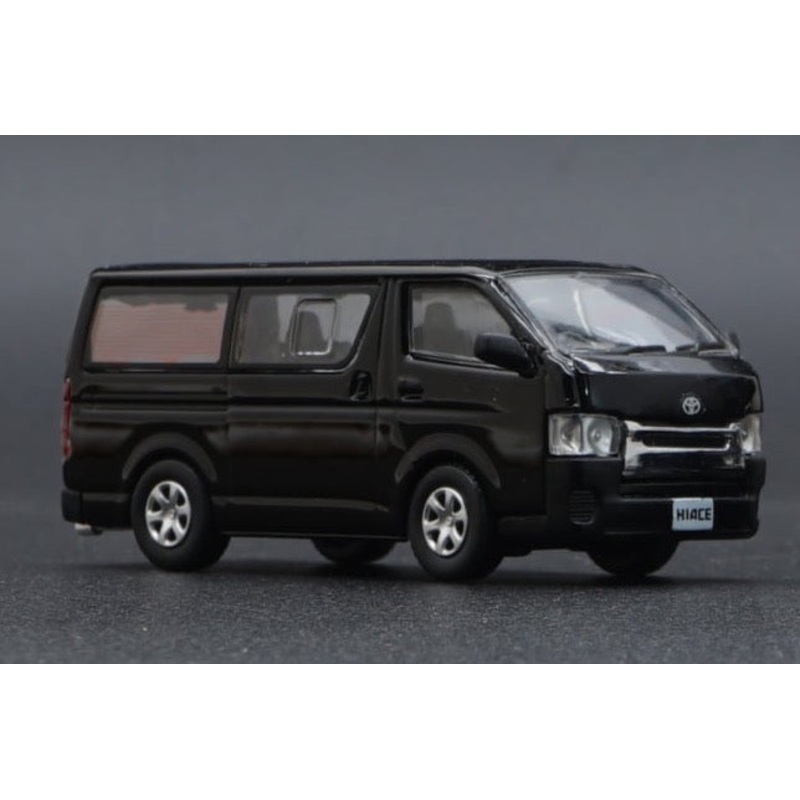 BM Creations 1:64 Toyota 2016 Hiace Black RHD(with interchangeable parts)