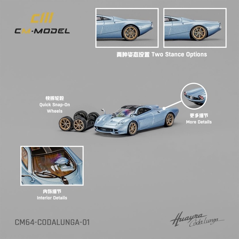 CM Model 1/64 Pagani HuayraCodalunga - Blue
