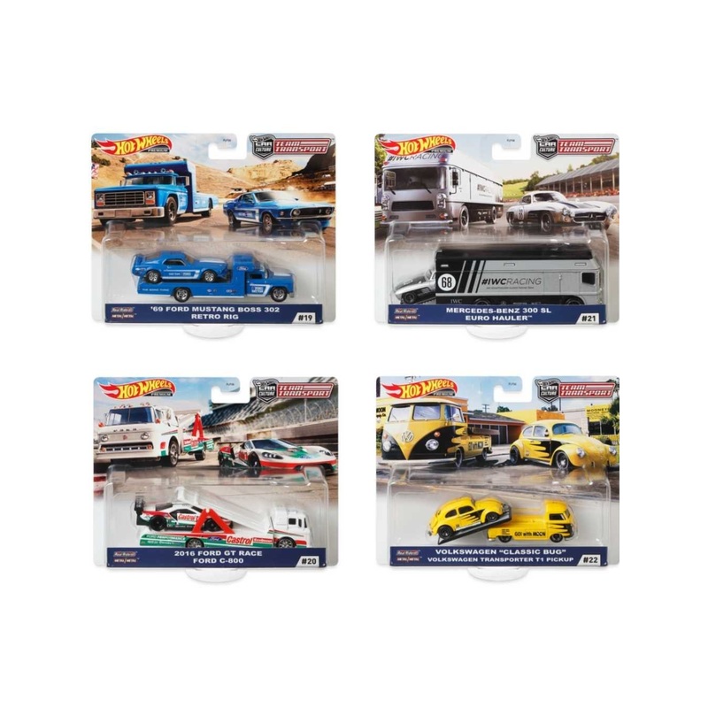 EXCLUSIVE Hotwheels Car Culture Team Transport set of 4 From #19 to 22
