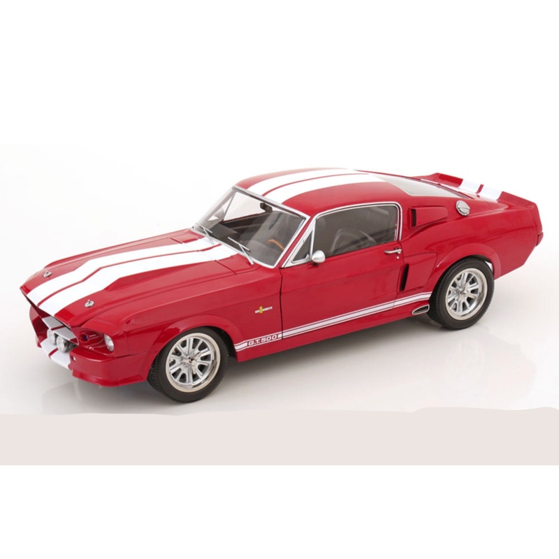 KK Scale 1967 Ford Mustang Shelby GT500 Red w/ White Stripes 1:12