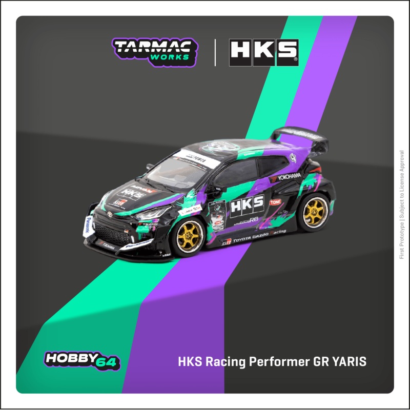 Tarmac Works 1/64 HKS Racing Performer GR YARIS