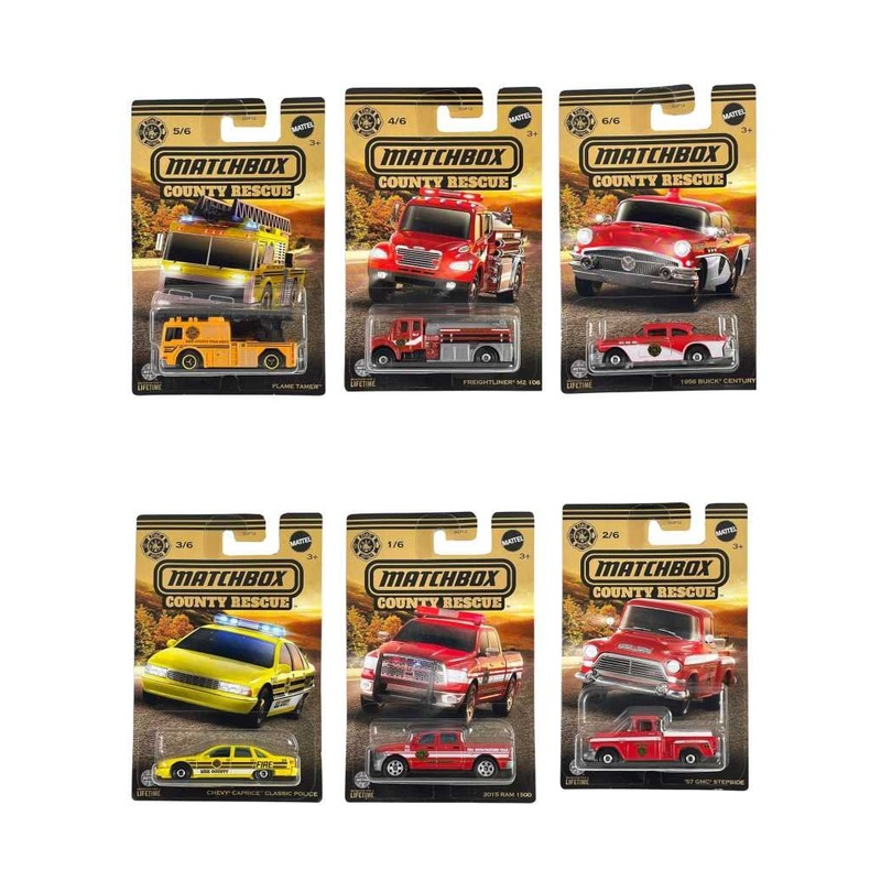 EXCLUSIVE Matchbox County Rescue Set of 6