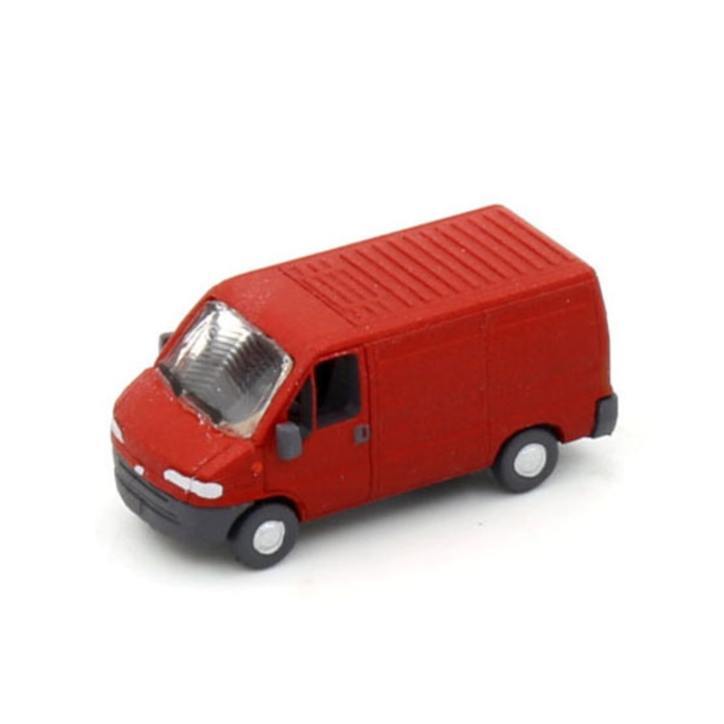 Finished model Fiat Ducato delivery van red