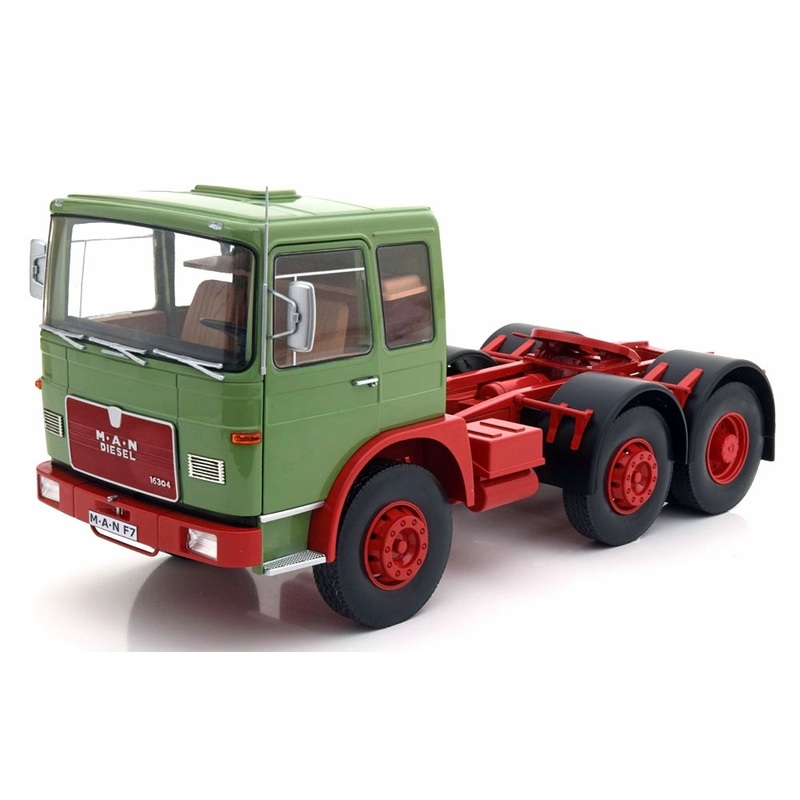 Road Kings 1/18 Scale RK180052 - 1972 MAN 16304 F7 Tractor Truck Green/Red