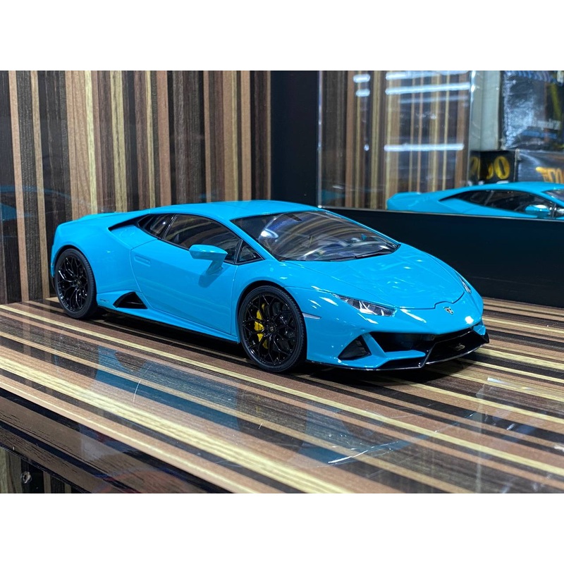 1/18 Diecast Lamborghini Huracan EVO Blue AutoArt Scale Model Car