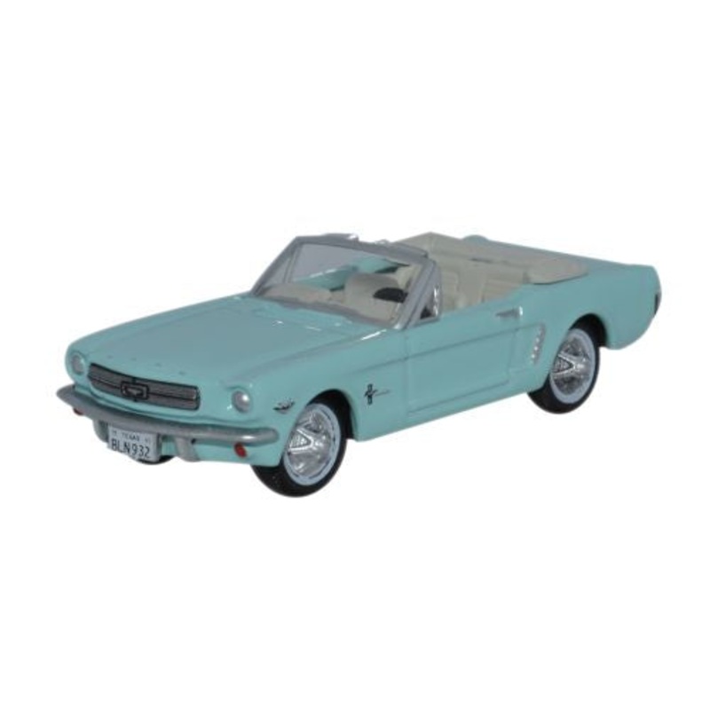 1965 Ford Mustang Convertible Tropical Turquoise - 1:87