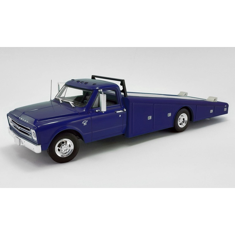 Acme 1967 Chevrolet C30 Ramp Truck Dark Blue 1:18