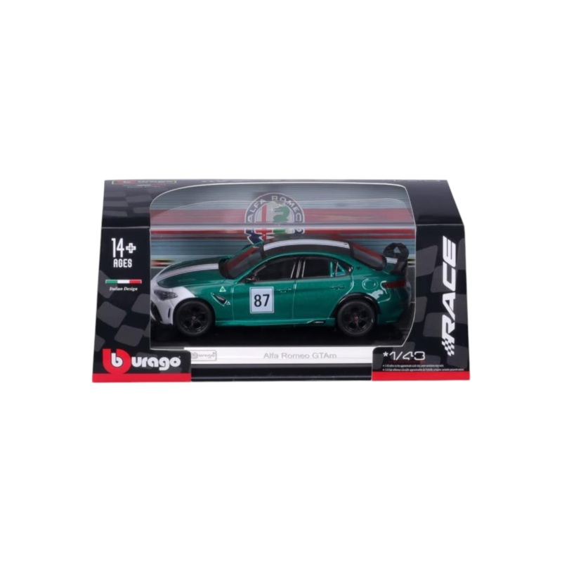 Bburago Alfa Romeo GTAm Diecast 1:43 Scale (With Acrylic Case)