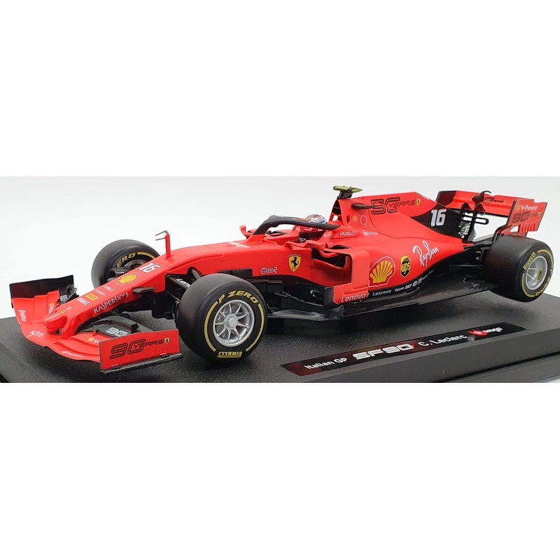 Burago 1/18 Scale Diecast #18-16810 - Ferrari SF90  C.Leclerc Winner Italian GP