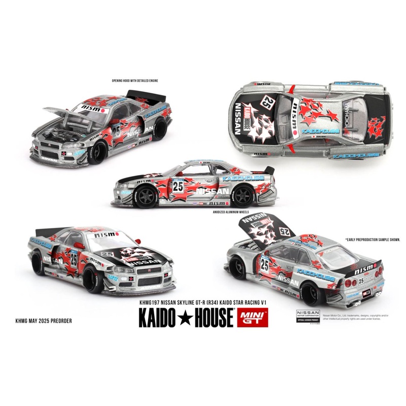 [ETA:  Feb 2026 ] Mini GT x KaidoHouse 1/64 Nissan Skyline GT-R (R34) Kaido Star Racing V1