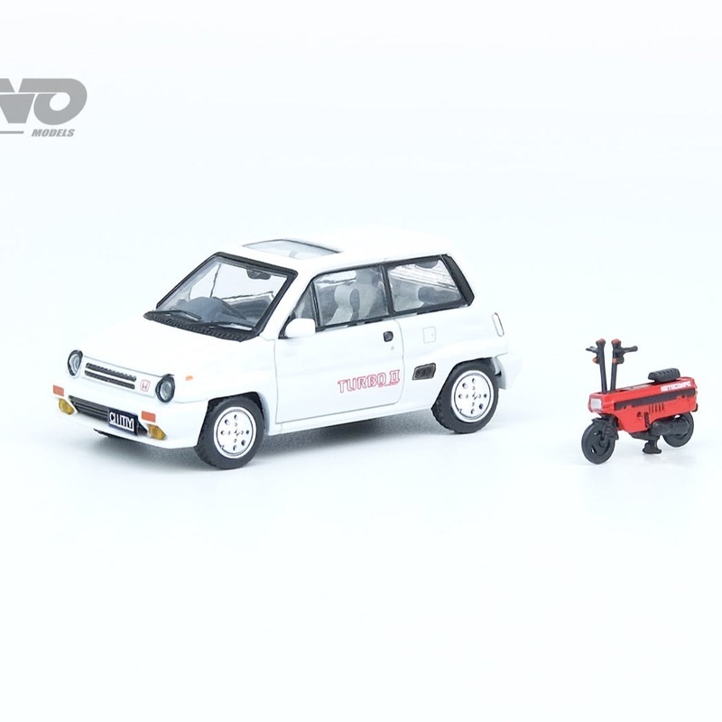 Inno64 1:64 HONDA CITY TURBO II White  With Red MOTOCOMPO