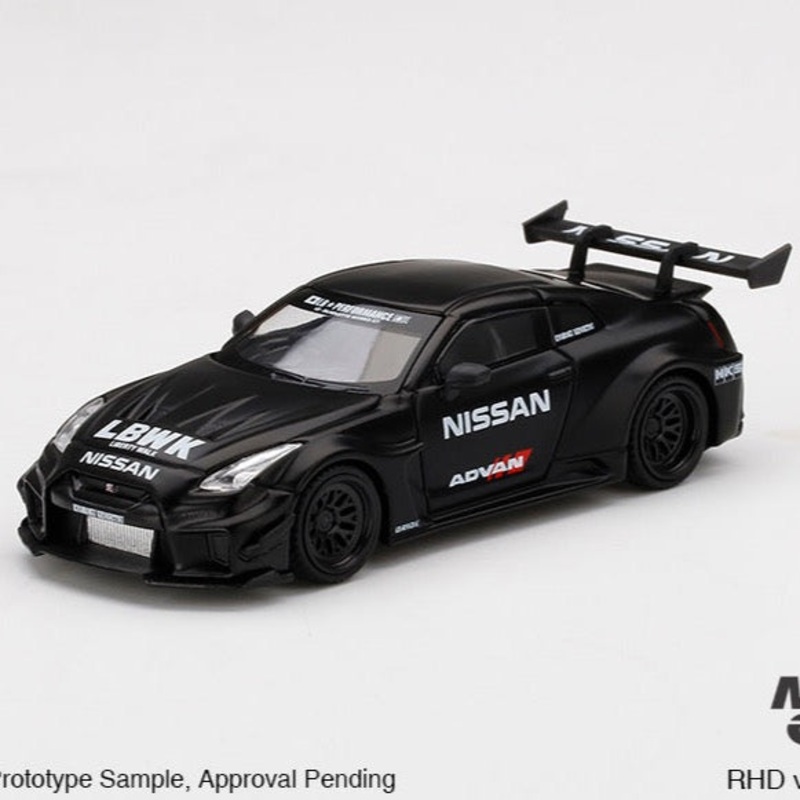Mini GT 1:64 LB-Silhouette Works GT Nissan 35GT RR Ver2 ADVAN Matte Black ***in clamshell blisters***