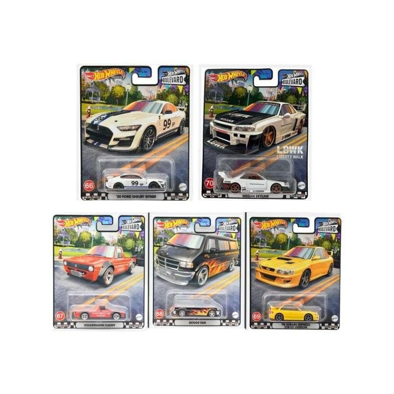 EXCLUSIVE Hotwheels Boulevard set of 5 Number 66 to 70
