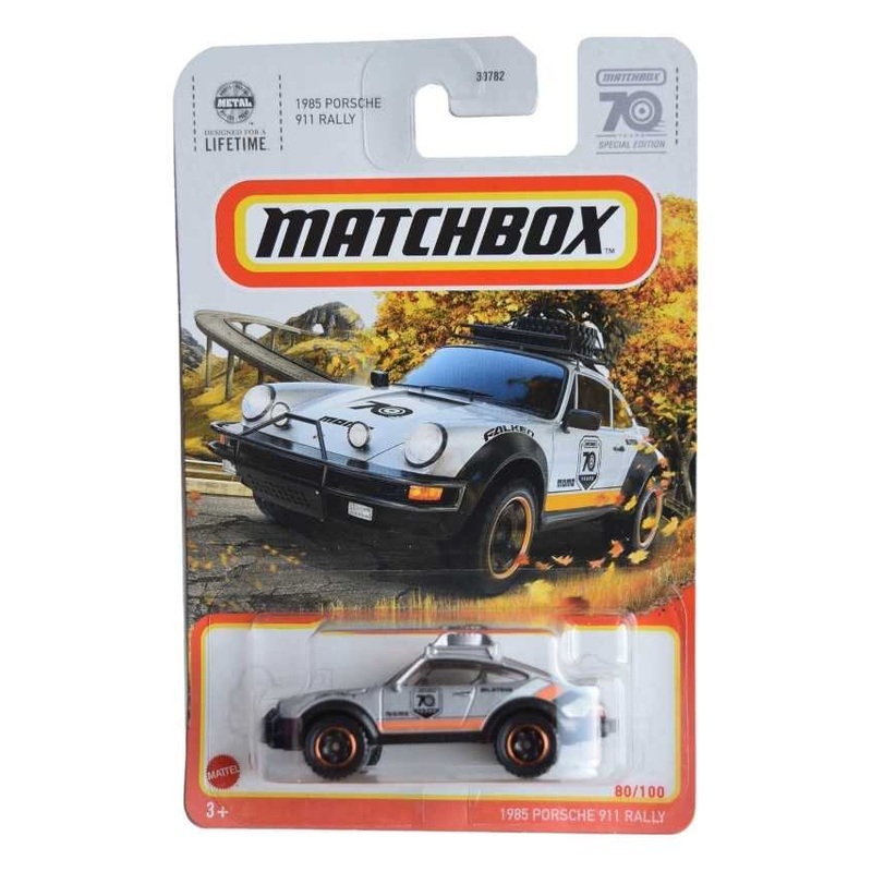 Matchbox Pre-Owned 70 Years Anniversary Special Edition 1985 Porsche 911 Rally Mainline 1:64 Scale