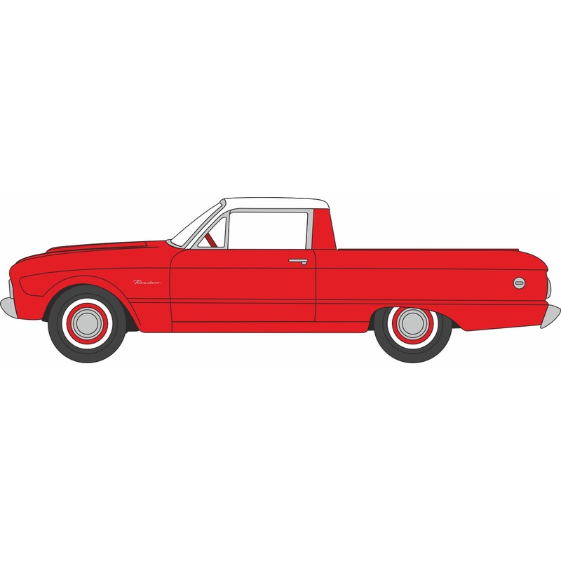 1960 Ford Falcon Ranchero Monte Carlo Red/Corinthian White 1:87