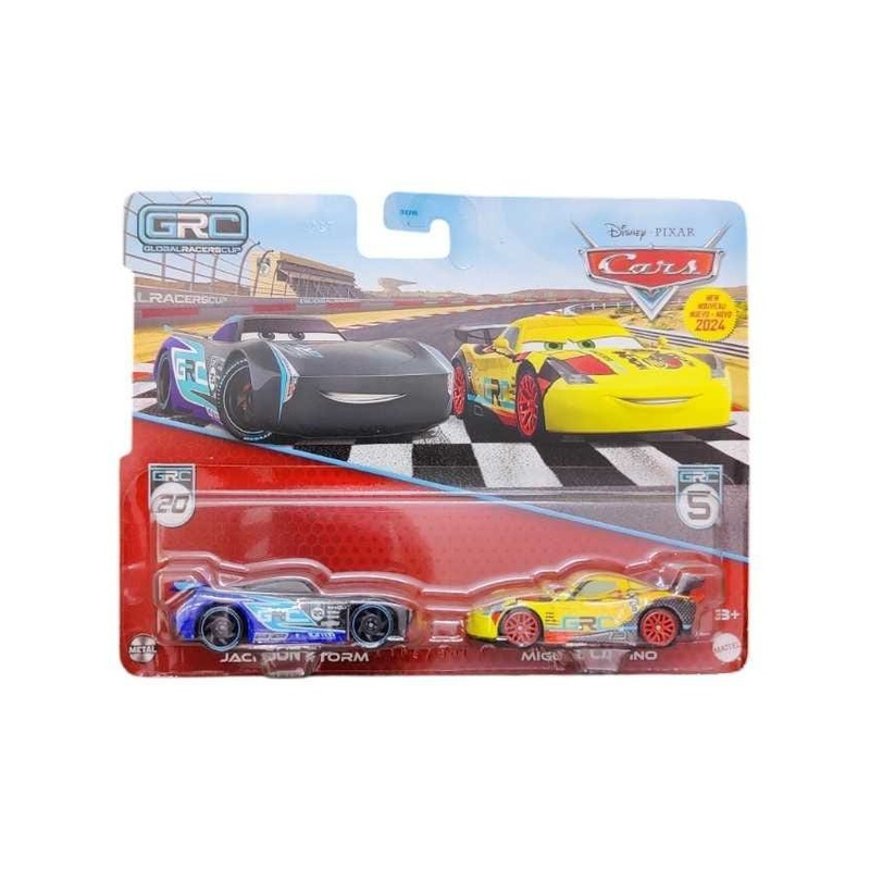 Disney Pixar Cars 2 pack Jackson Strom and Miguel Camino( blister damaged)