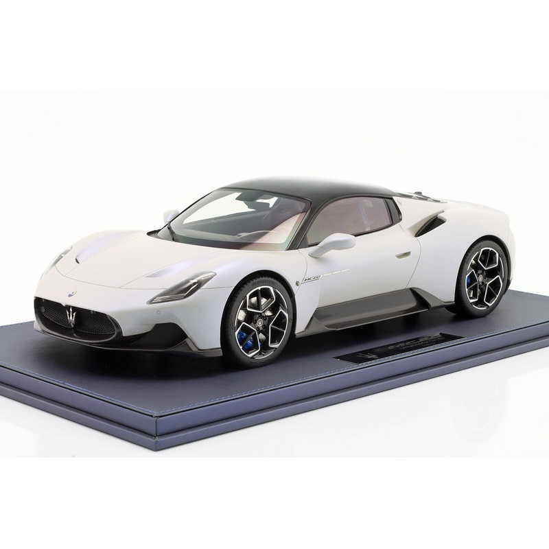 Maserati 2020 MC20 Bianco Audace Matte White 1:12 WITH DISPLAY