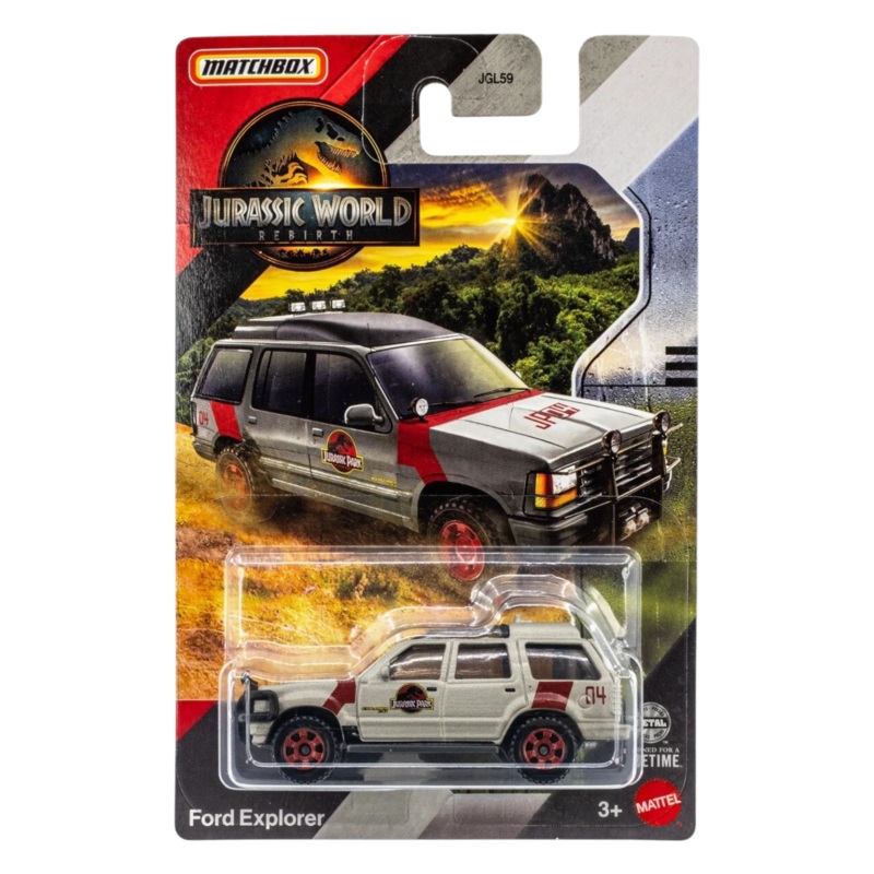 Matchbox Jurassic World Rebirth Ford Explorer Imported Mainline Card Art 1:64 Scale