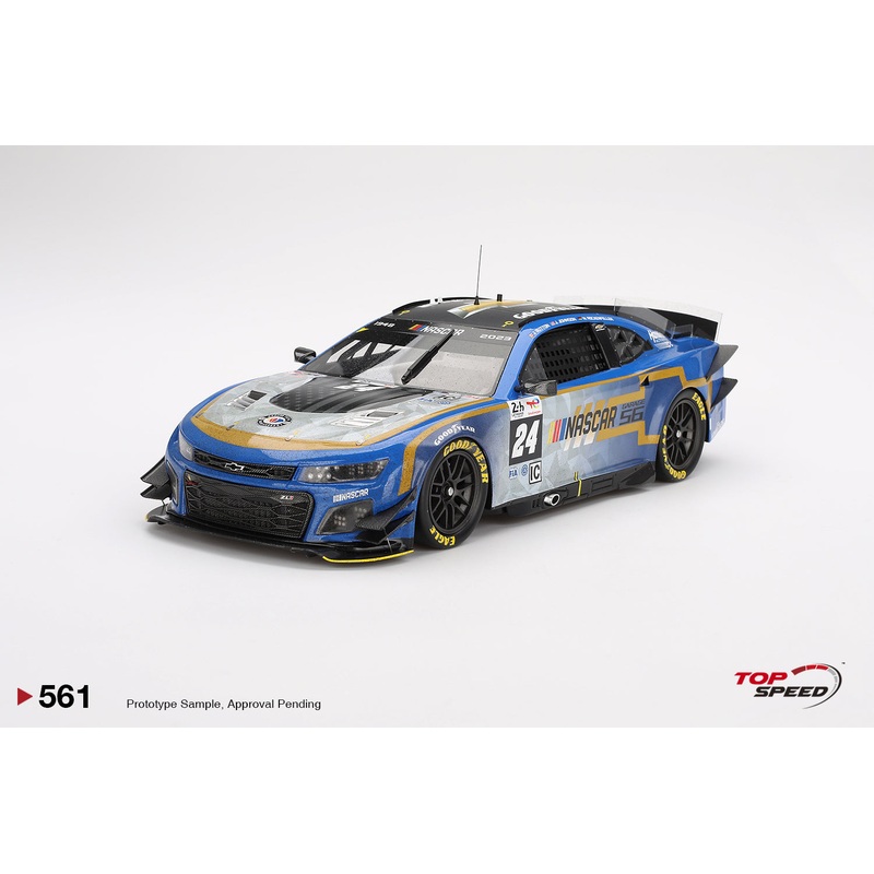 Topspeed Garage 56 Chevrolet Camaro ZL1 #24 Hendrick Motorsports NASCAR 2023 Le Mans 24hr AFTER RACE WEATHERED VERSION 1:18