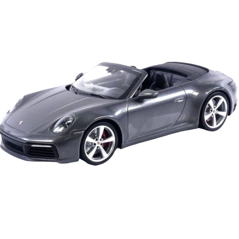 Minichamps 2019 Porsche 911 992 Carrera 4S Cabriolet Agate Grey Metallic 1:18 SEALED