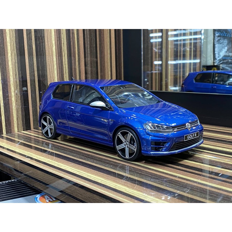1/18 Resin Volkswagen Golf R 7R Otto Blue Model Car