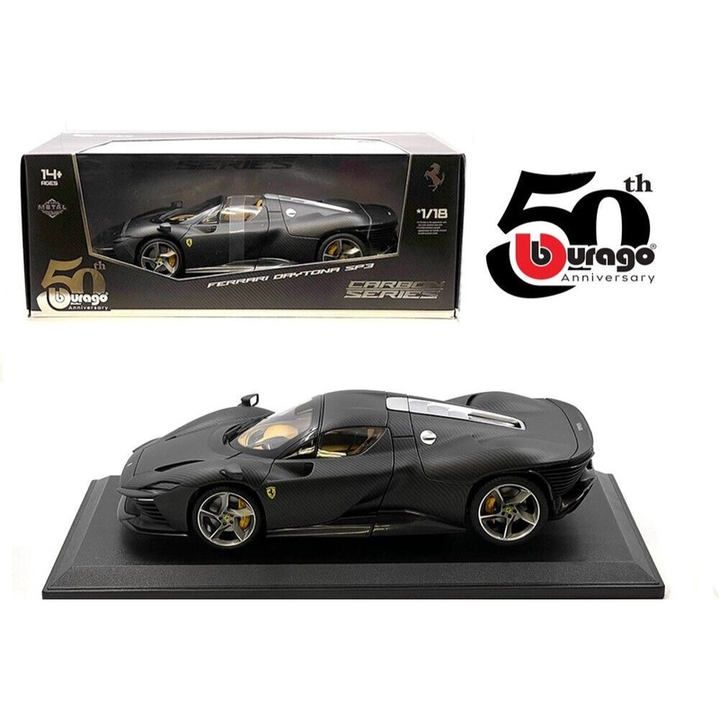 Bburago Ferrari Daytona SP3 50th Anniversary Full Carbon Fiber 1:18