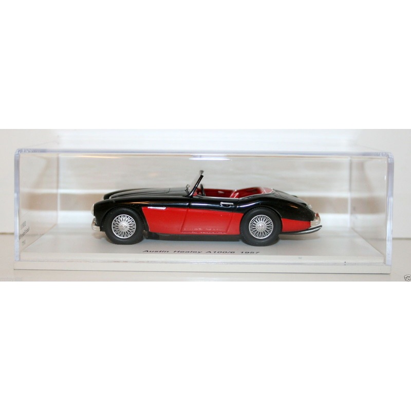 SPARK 1/43 S0811 AUSTIN HEALEY A100/6 1957 BLACK AND RED